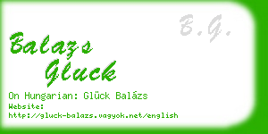 balazs gluck business card